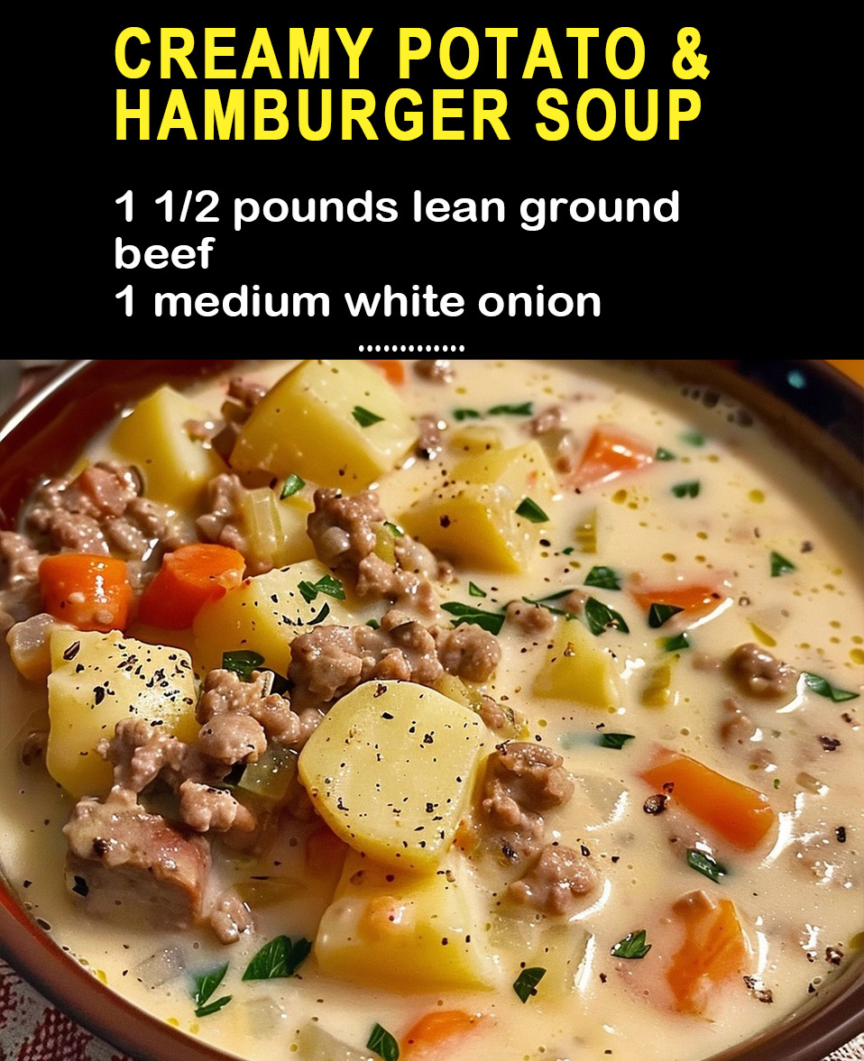 Creamy Potato &amp; Hamburger Soup Made In the Crockpot