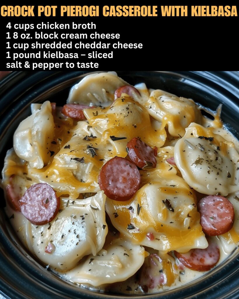 Crock pot Pierogi Casserole with Kielbasa recipe – Arch Recipes