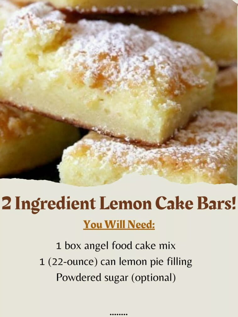 2 Ingredient Lemon Cake Bars