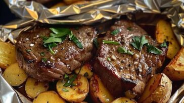 Garlic Steak & Potato Foil Packets
