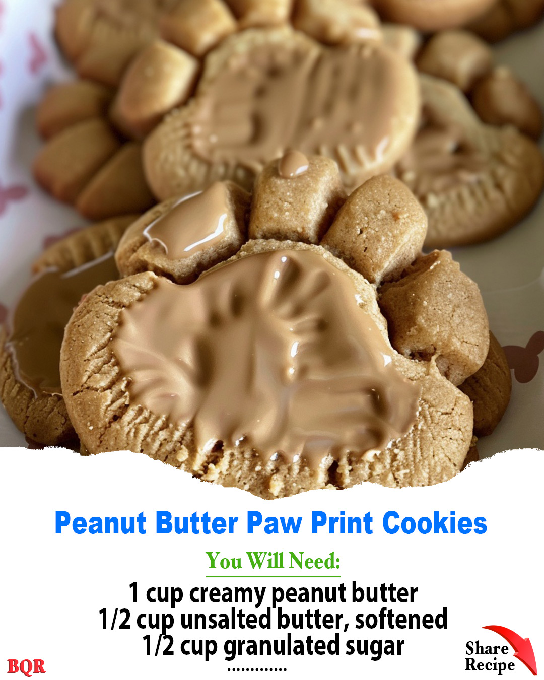 Peanut Butter Paw Print Cookies – Arch Recipes