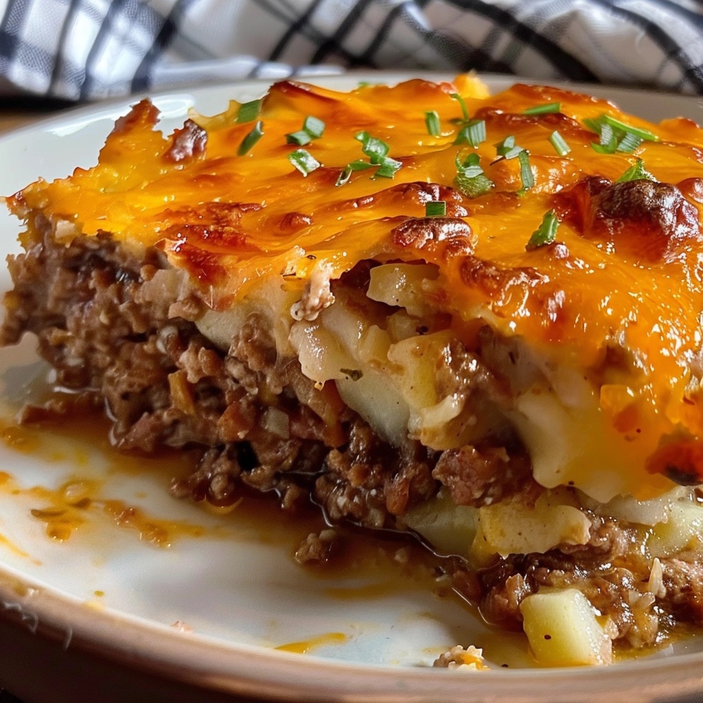 Cowboy Meatloaf and Potato Casserole – Arch Recipes