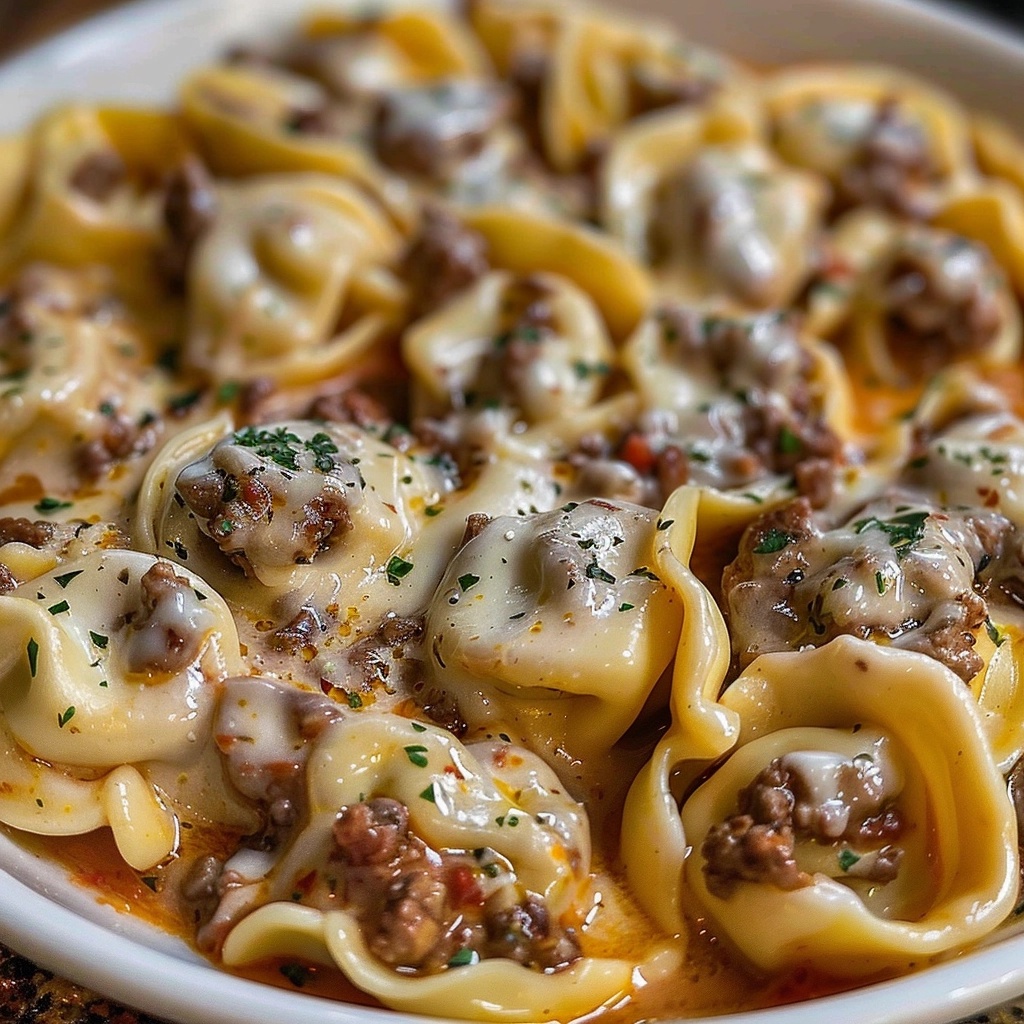 Cheesesteak Tortellini in Rich Provolone Sauce – Arch Recipes