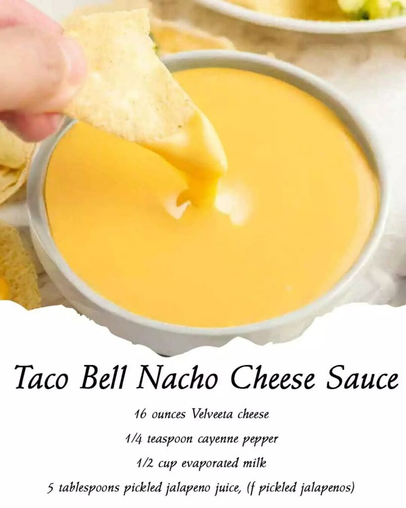 Taco Bell Nacho Cheese Sauce Arch Recipes 6184