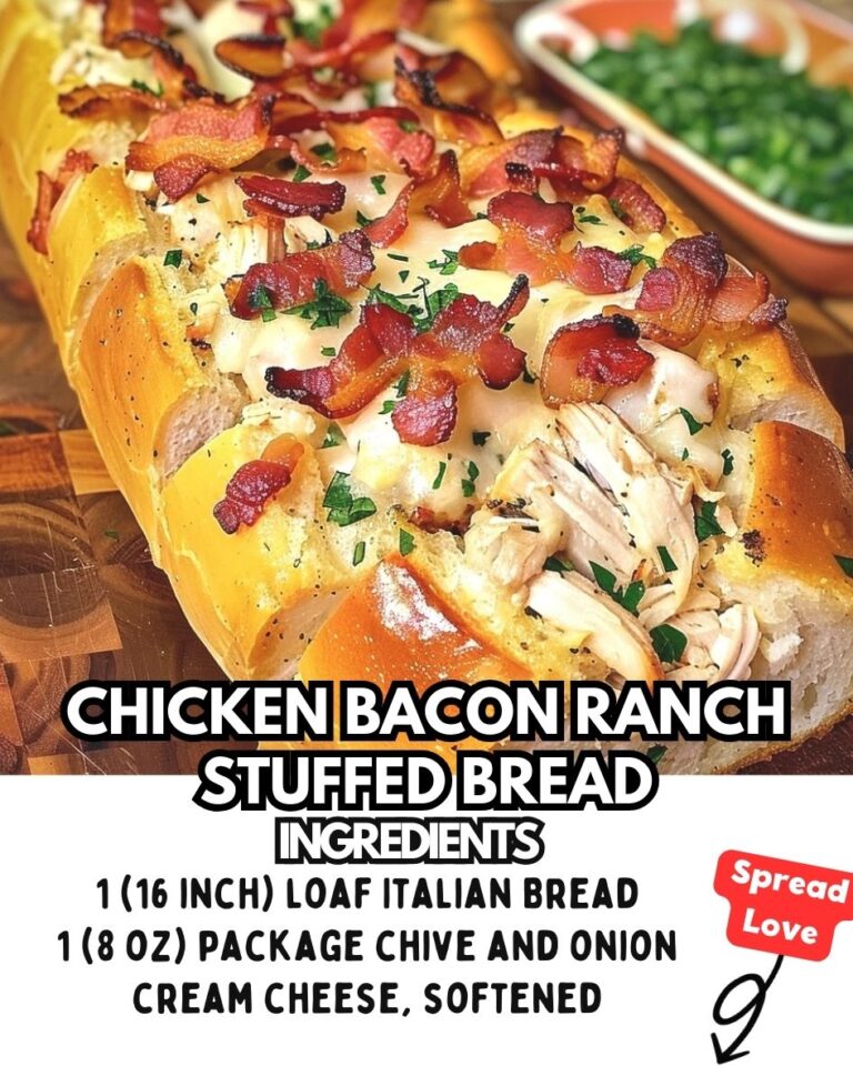 Chicken Bacon Ranch Stuffed Bread – Arch Recipes